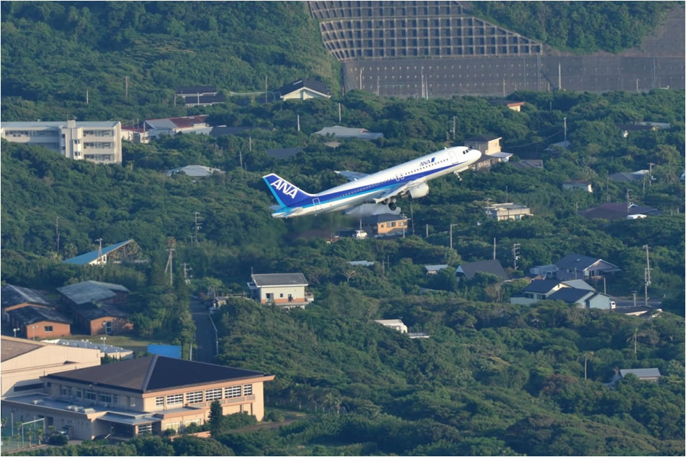 八丈島と羽田空港を結ぶ飛行機
